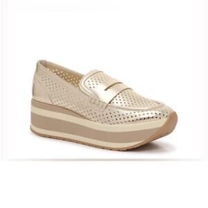 Dolce Vita Gold Platform Mules